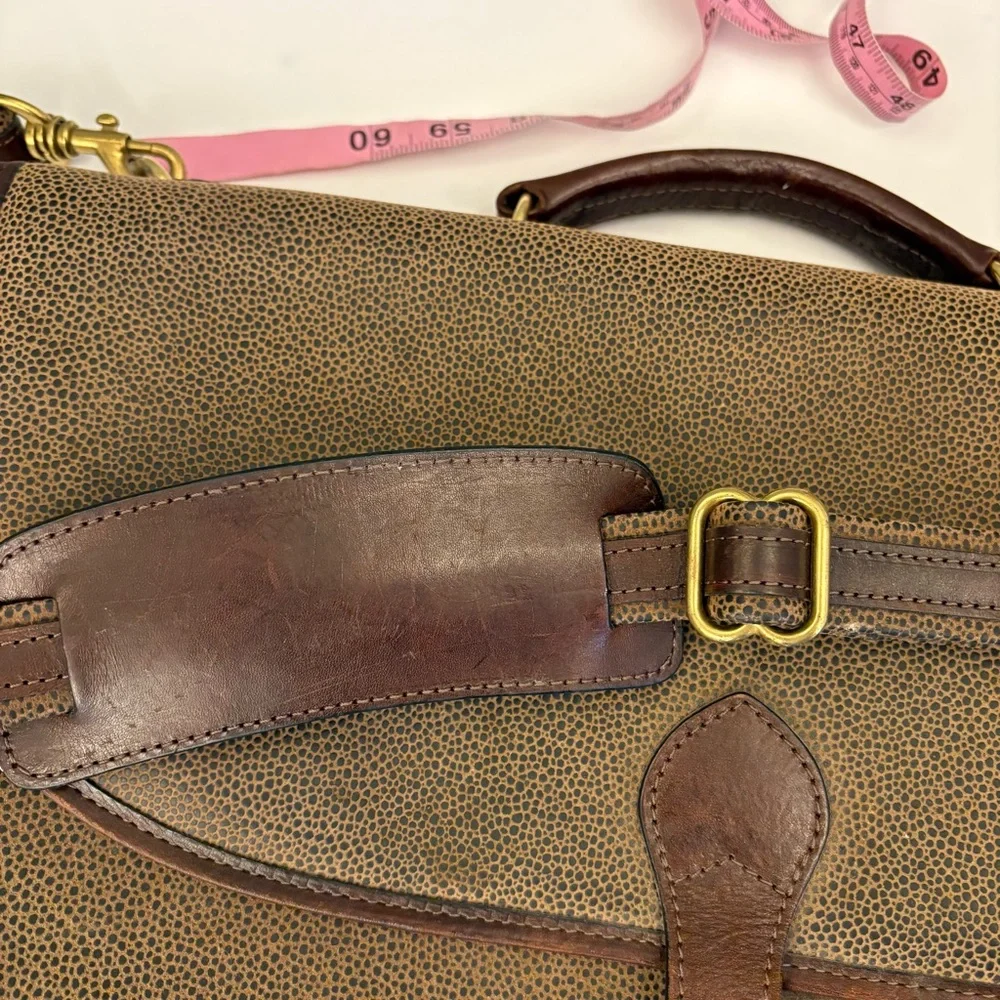 Jack George’s || Pebbled Briefcase Laptop Bag‎ Leather Brown Tan